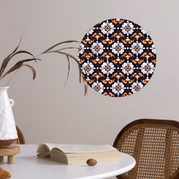 traditioneel - Element - Kleurrijk Wandcirkel behangsticker klein 186 -sfeer3