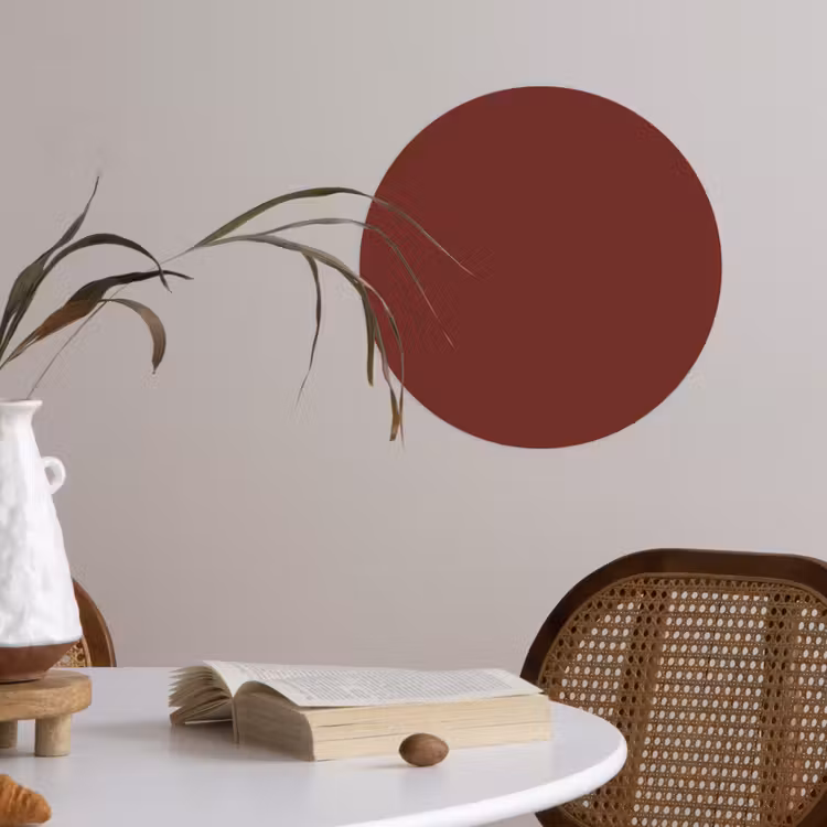 Valentine - Velvet - Rood Wandcirkel behangsticker klein 186 -sfeer3