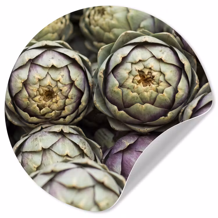 Wallpaper Circle - Vegetables - Fresh - Food - Groenten - Vers - Eten Wandcirkel behangsticker klein