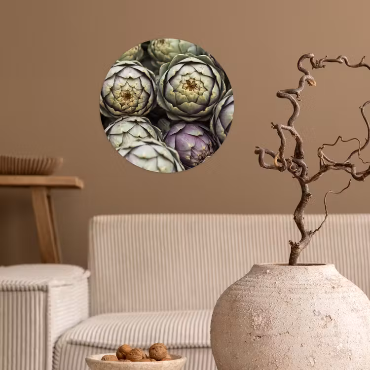 Wallpaper Circle - Vegetables - Fresh - Food - Groenten - Vers - Eten Wandcirkel behangsticker klein