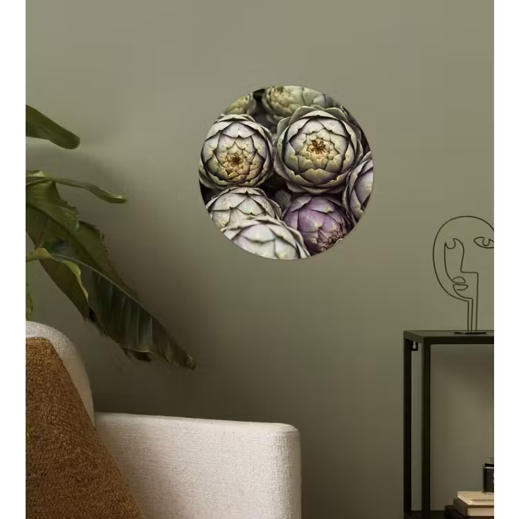 Wallpaper Circle - Vegetables - Fresh - Food - Groenten - Vers - Eten Wandcirkel behangsticker klein