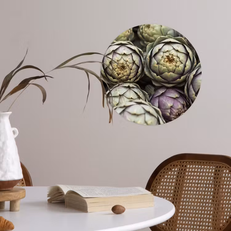 Wallpaper Circle - Vegetables - Fresh - Food - Groenten - Vers - Eten Wandcirkel behangsticker klein