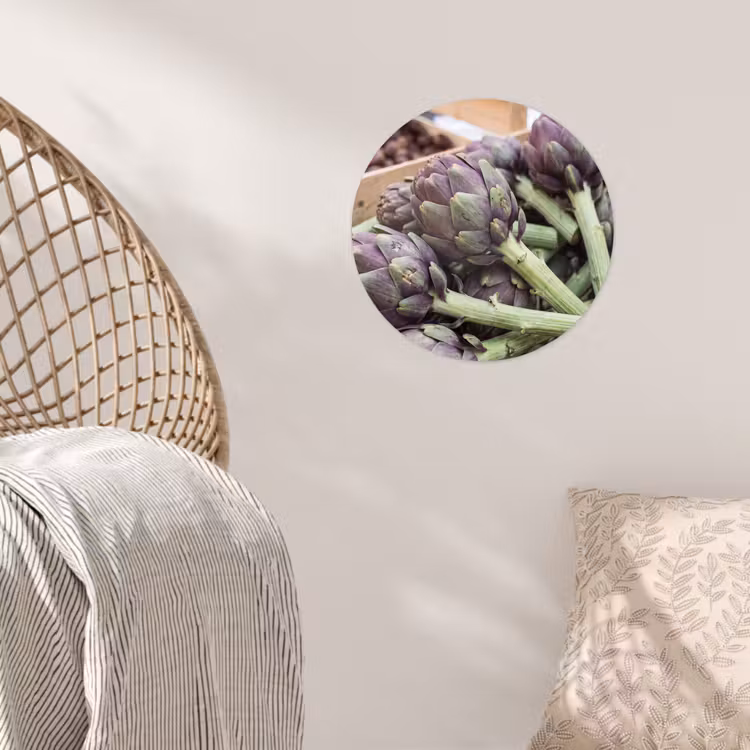 Wallpaper Circle - Vegetables - Market - Fresh - Groenten - Markt - Vers Wandcirkel behangsticker klein