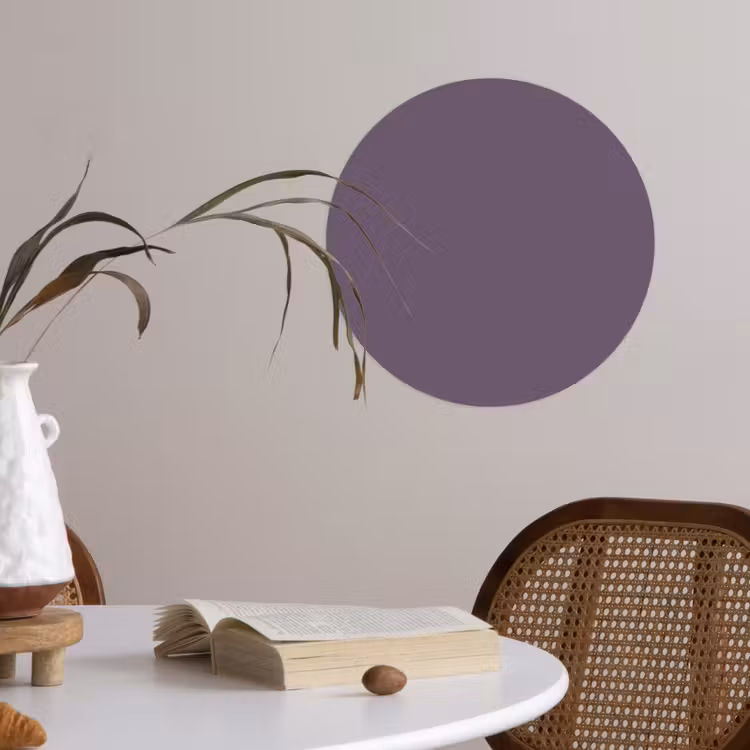 Velvet - Aubergine - Paars Wandcirkel behangsticker klein 186 -sfeer3