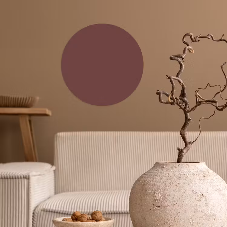 Velvet - Merlot - Rood Wandcirkel behangsticker klein 186 -sfeer1