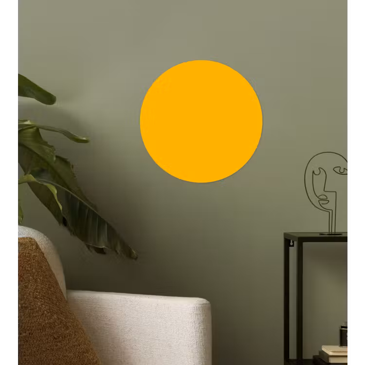 Vivid - Amber - Geel Wandcirkel behangsticker klein 186 -sfeer2