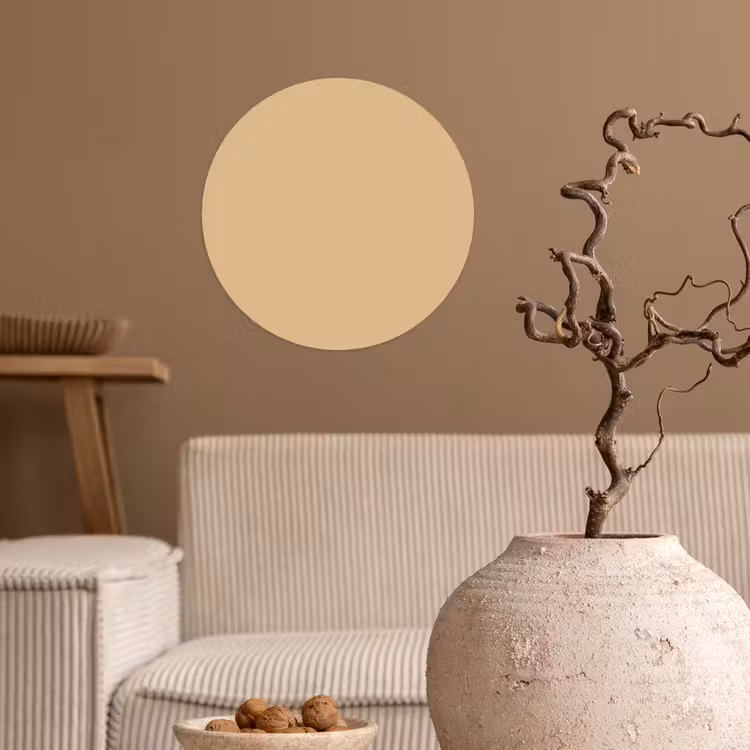 Warm - Sand - Nude Wandcirkel behangsticker klein 186 -sfeer1