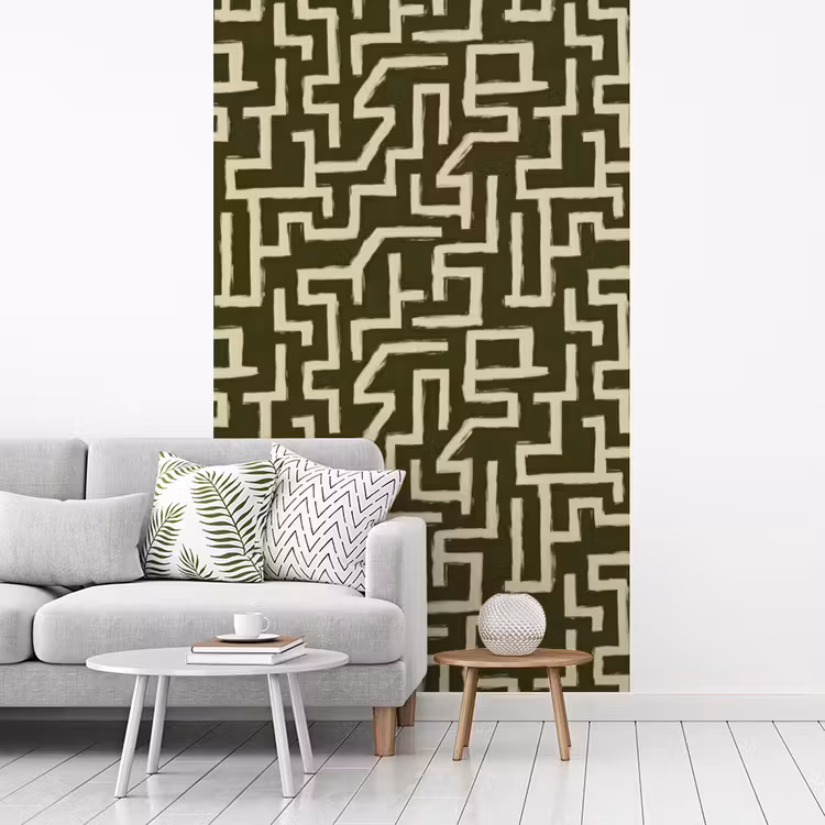 Abstract - Lijnen - Groen fotobehang vinyl groot 66 -woonkamer