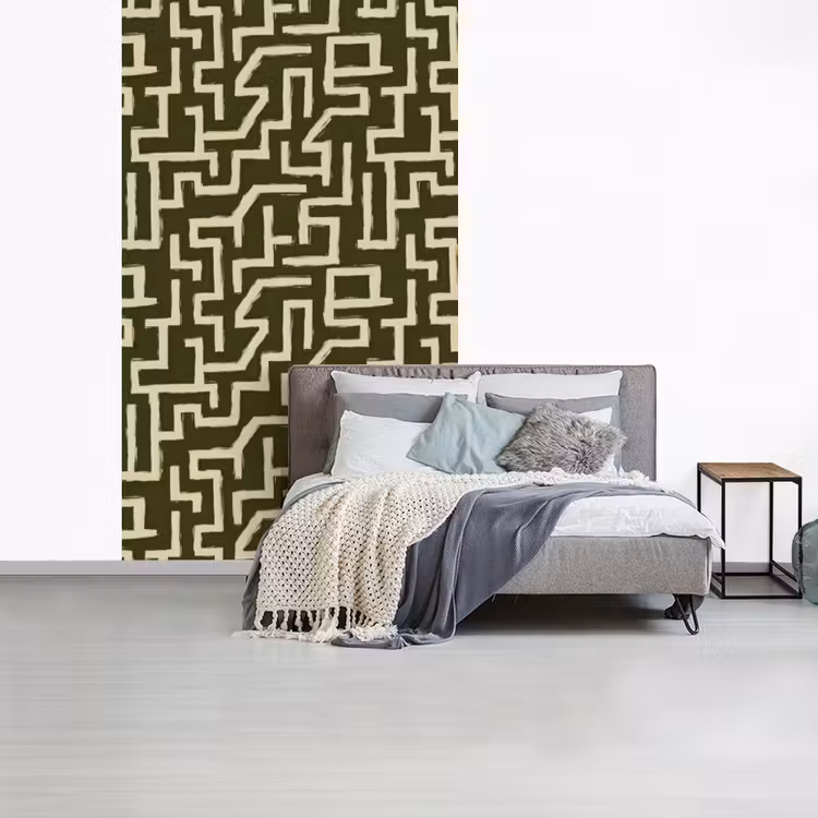 Abstract - Lijnen - Groen fotobehang vinyl groot 66 -slaapkamer