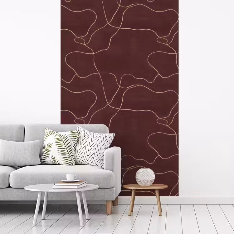 Abstract - Modern - Bruin fotobehang vinyl groot 66 -woonkamer