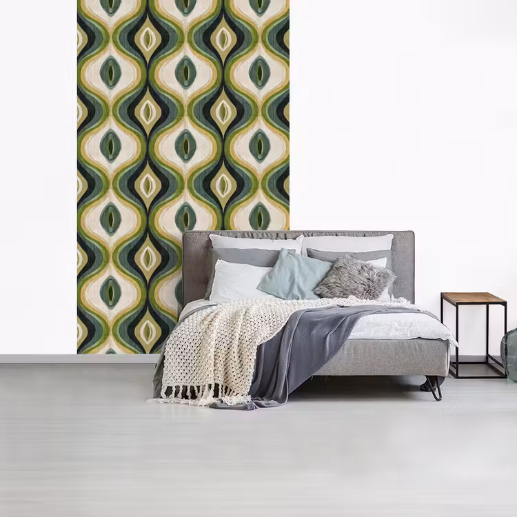 Abstract - Ritmisch - Groen fotobehang vinyl groot 66 -slaapkamer