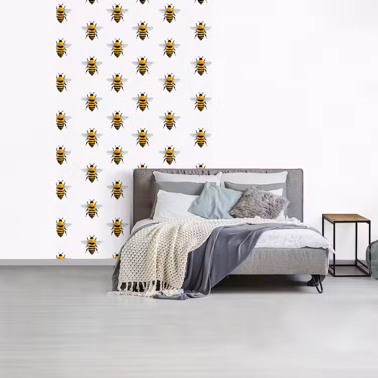 Bijen - Tijdloos - Wit fotobehang vinyl groot 66 -slaapkamer
