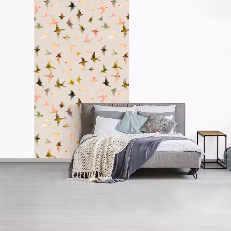 Vogels - Vliegen - Kleurrijk fotobehang vinyl groot 66 -slaapkamer