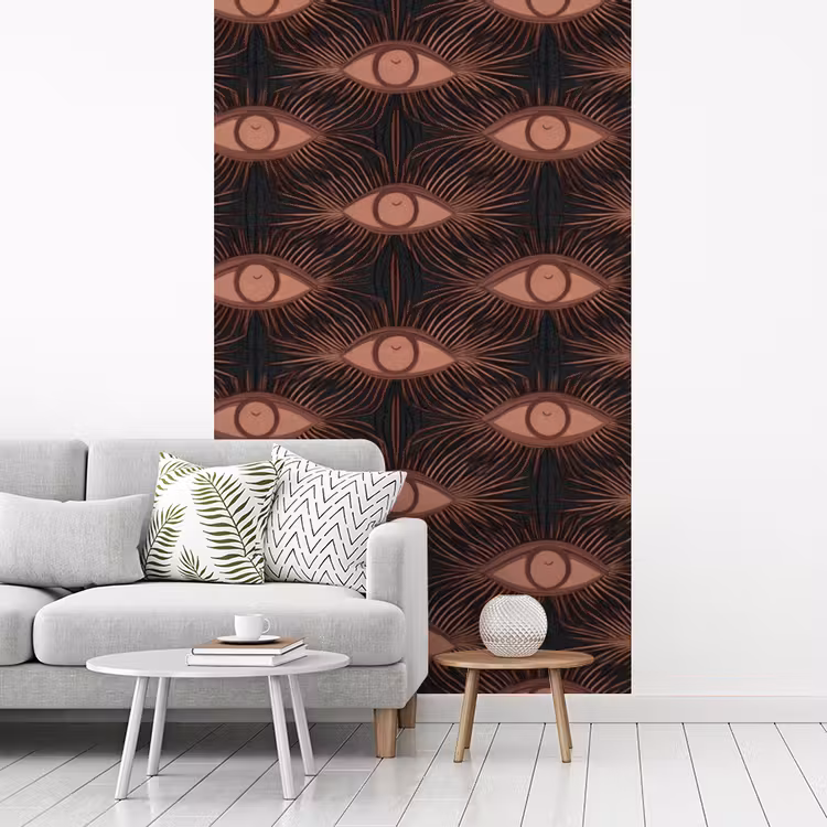 Boheems - Oog - Bruin fotobehang vinyl groot 66 -woonkamer