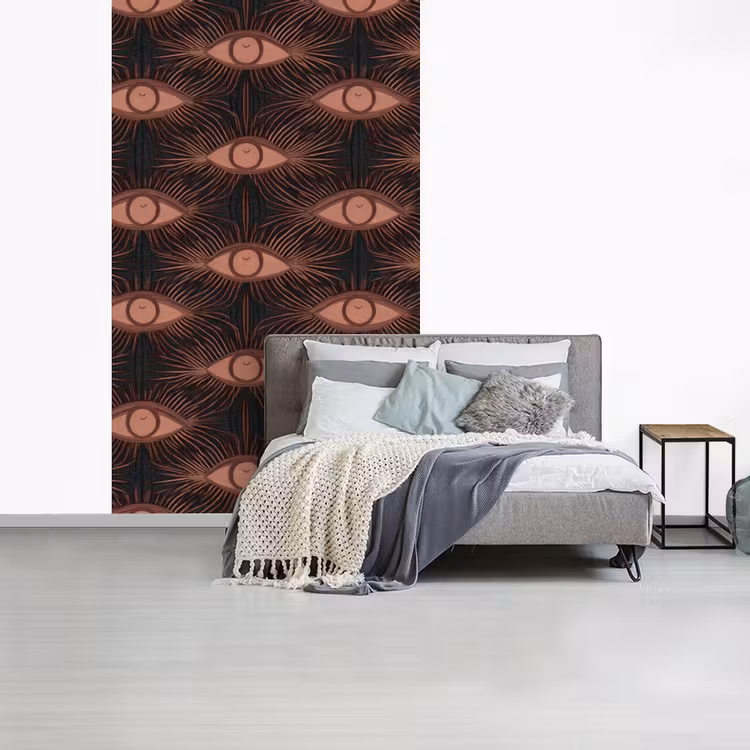 Boheems - Oog - Bruin fotobehang vinyl groot 66 -slaapkamer