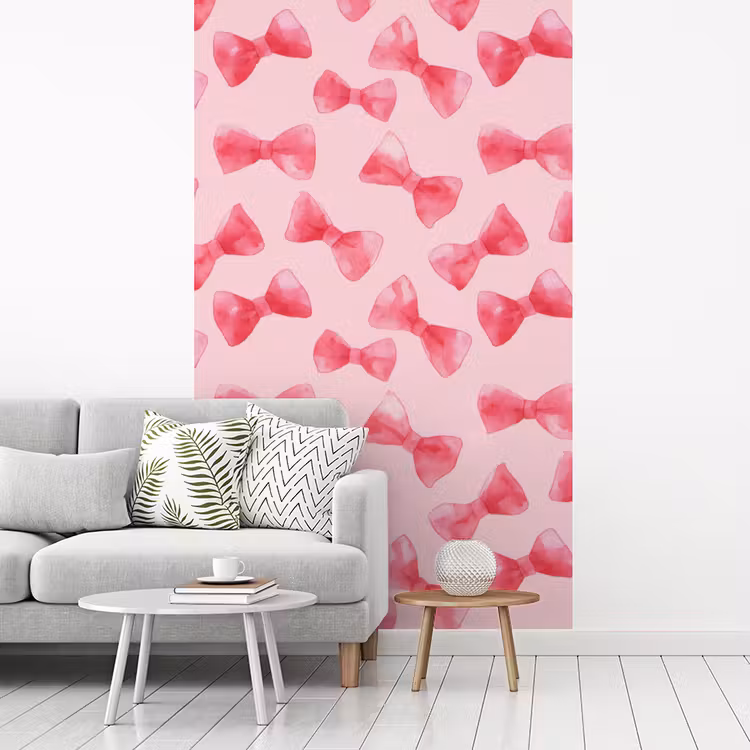 Strikken - Aquarel - Roze fotobehang vinyl groot 66 -woonkamer