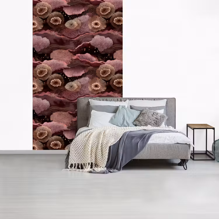 Koraal - Organisch - Roze fotobehang vinyl groot 66 -slaapkamer