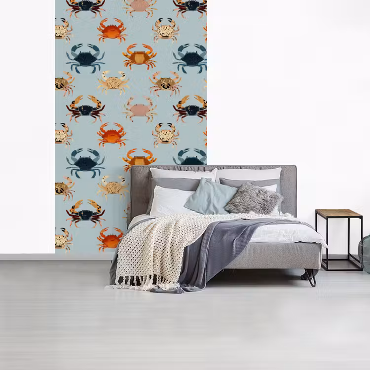 Krabben - Speels - Kleurrijk fotobehang vinyl groot 66 -slaapkamer