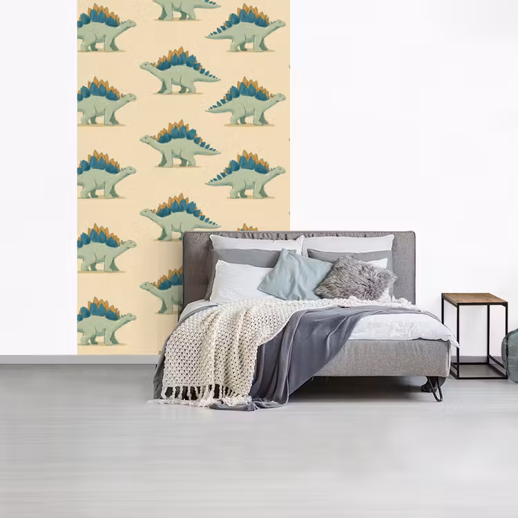 Dino - Patroon - Groen fotobehang vinyl groot 66 -slaapkamer