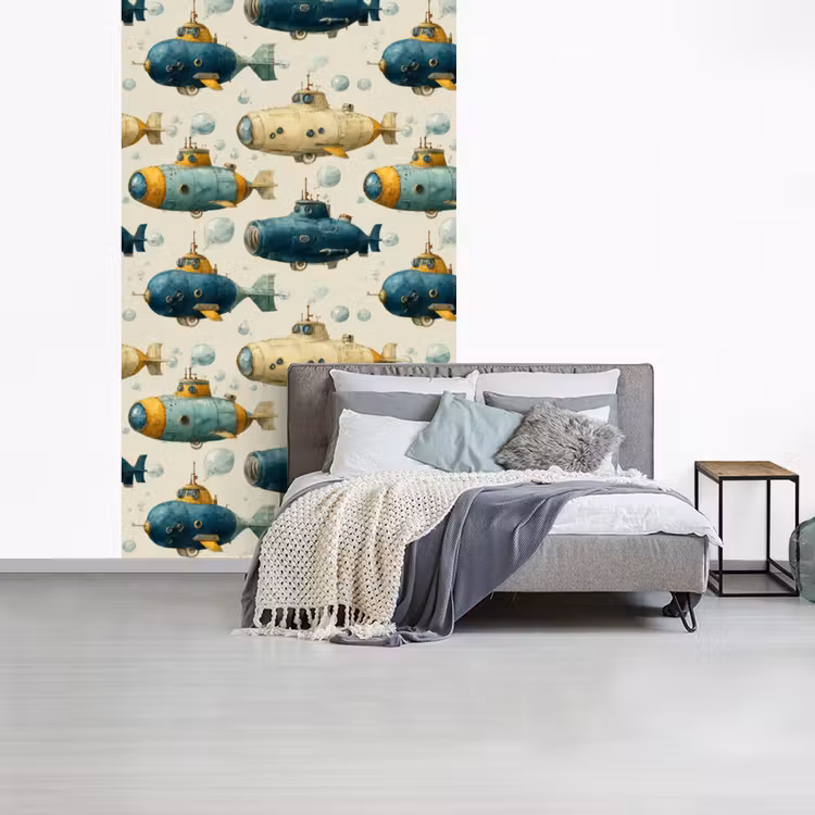 Duikboot - Fantasie - Kleurrijk fotobehang vinyl groot 66 -slaapkamer