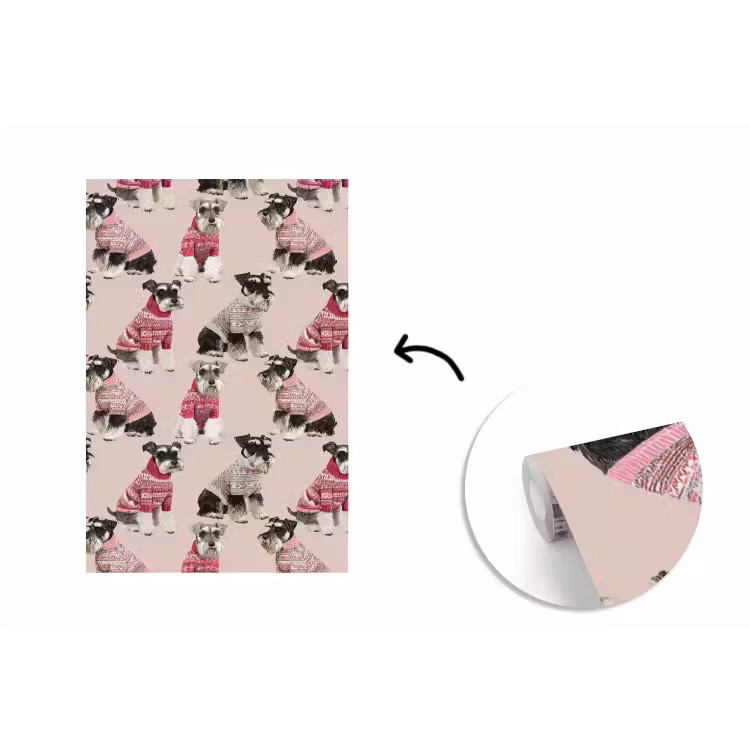 Honden - Truien - Rood fotobehang vinyl groot 66 -3d
