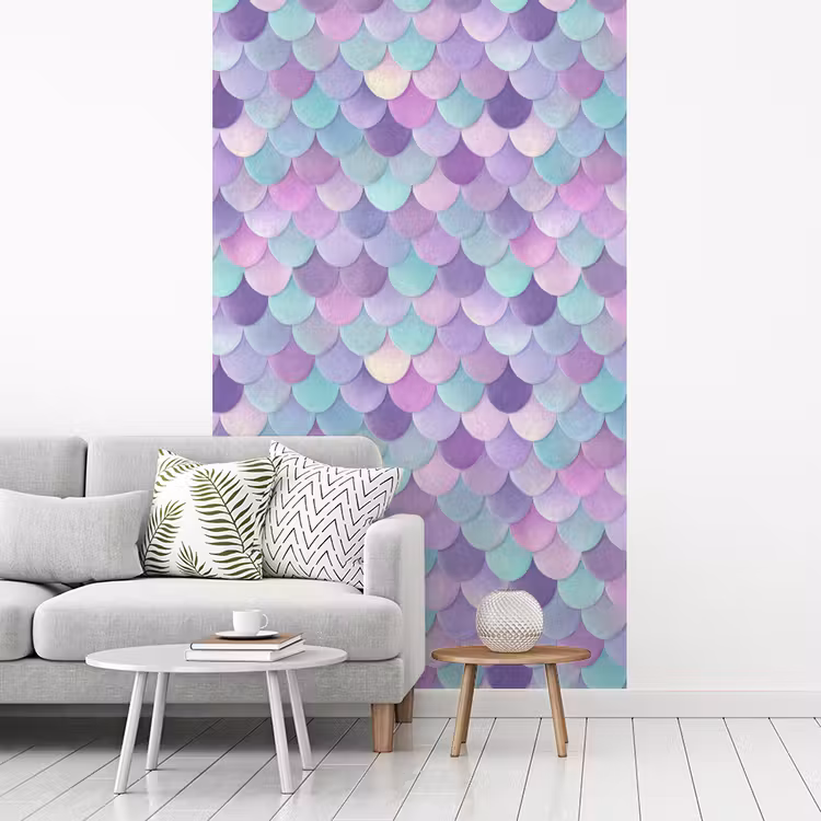 Dromerig - Zeemeermin - Pastel fotobehang vinyl groot 66 -woonkamer