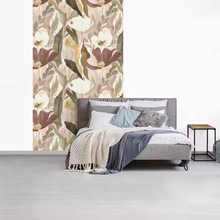Bloemen - Aquarel - Kleurrijk fotobehang vinyl groot 66 -slaapkamer