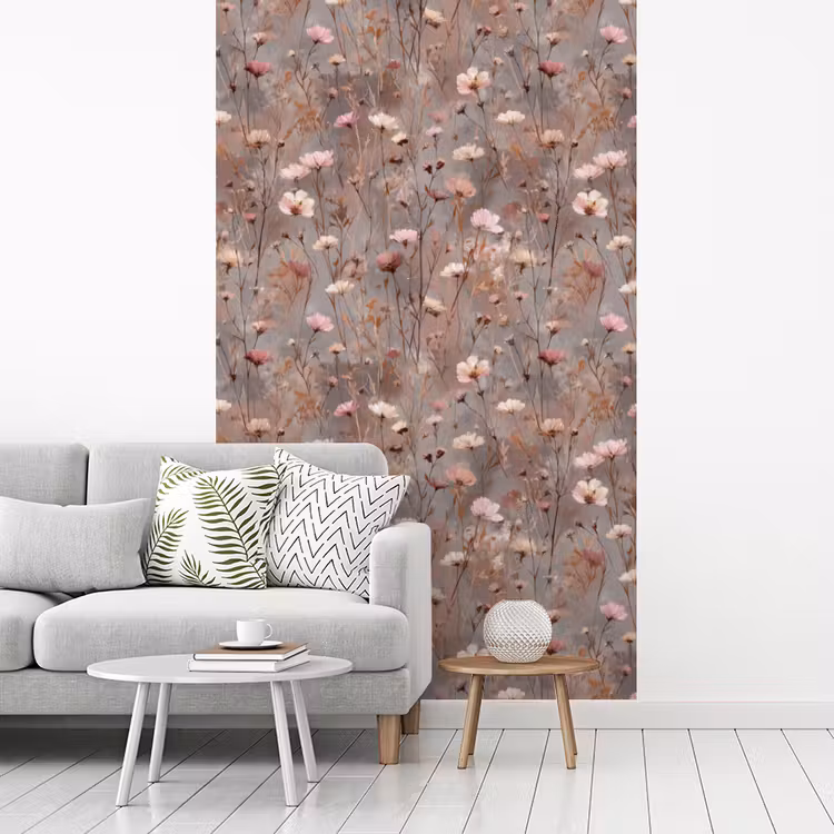 Bloemen - Wild - Pastel fotobehang vinyl groot 66 -woonkamer