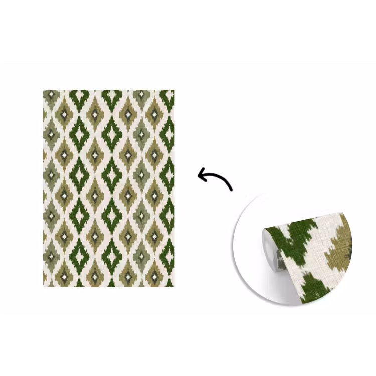 Geografisch - Ruitmotief - Groen fotobehang vinyl groot 66 -3d