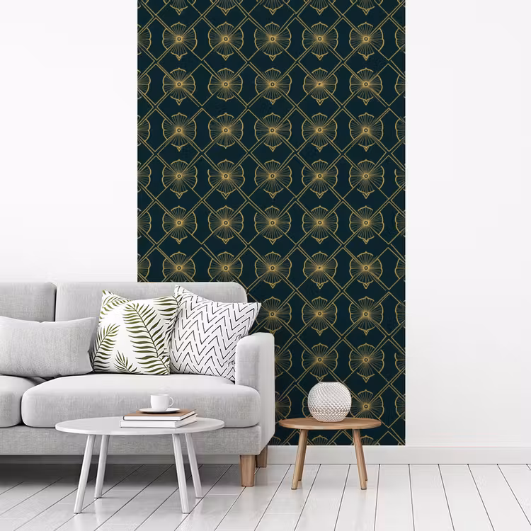 Geometrisch - Elegant - Groen fotobehang vinyl groot 66 -woonkamer