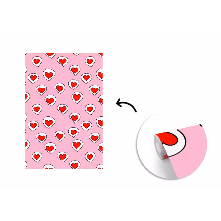 Hartjes - Patroon - Rood fotobehang vinyl groot 66 -3d
