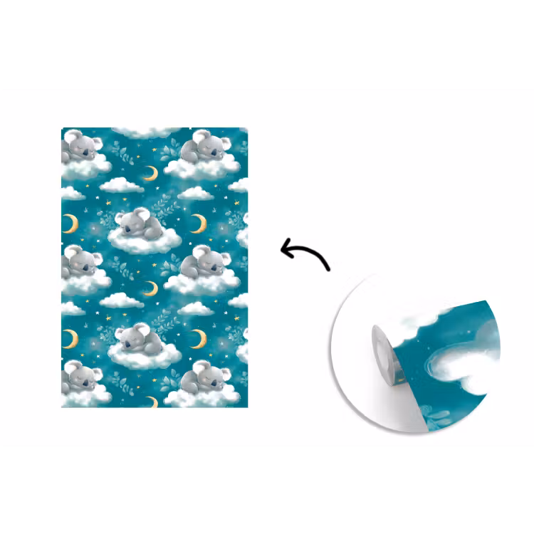 Koala's - Betoverend - Blauw fotobehang vinyl groot 66 -3d