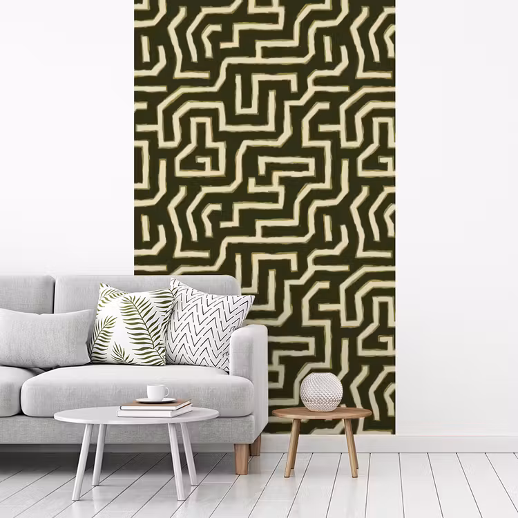 Lijnen - Abstract - Groen fotobehang vinyl groot 66 -woonkamer