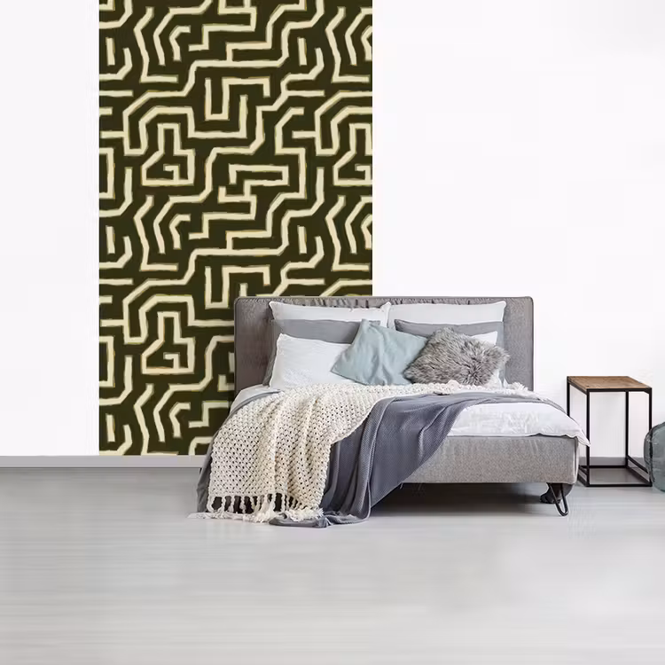Lijnen - Abstract - Groen fotobehang vinyl groot 66 -slaapkamer