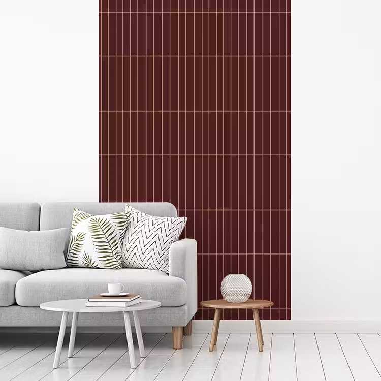 Lijnen - Patroon - Bordeaux fotobehang vinyl groot 66 -woonkamer