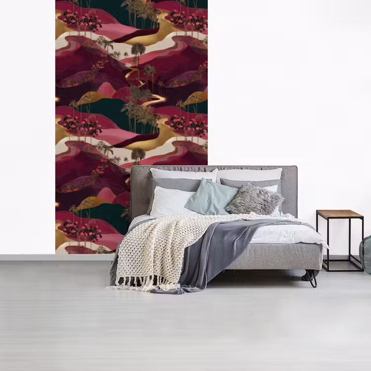 Magisch - Palmbomen - Goud fotobehang vinyl groot 66 -slaapkamer