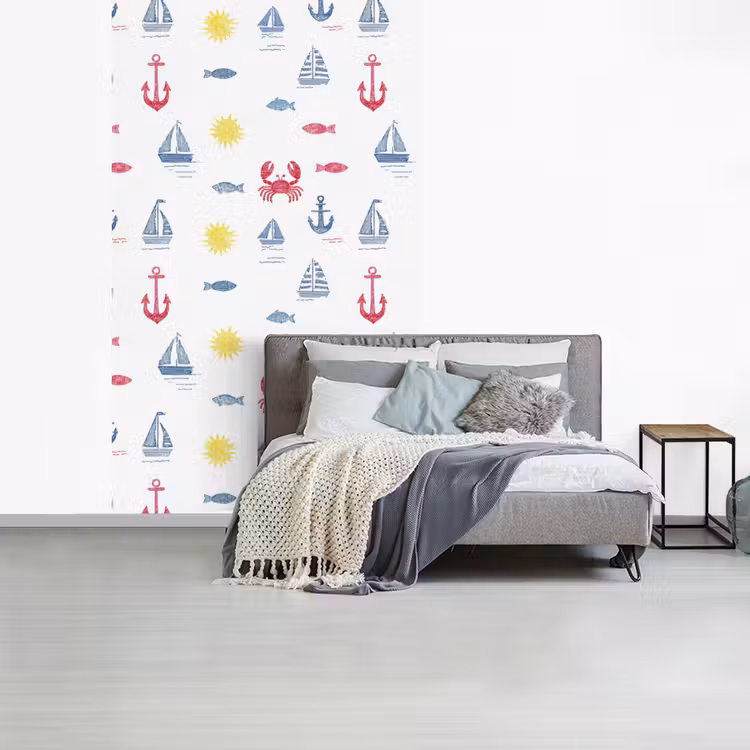 Nautisch - Illustraties - Kleurrijk fotobehang vinyl groot 66 -slaapkamer