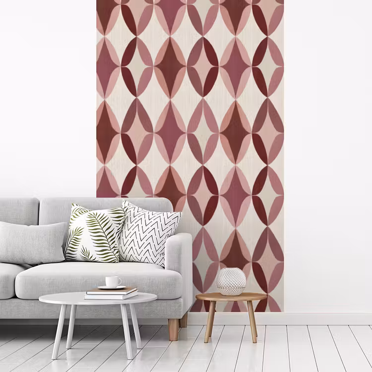 Ovaal - Textuur - Roze fotobehang vinyl groot 66 -woonkamer