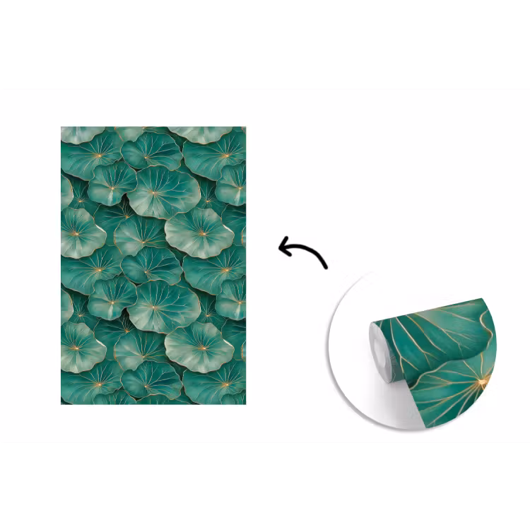 Patroon - Bladeren - Groen fotobehang vinyl groot 66 -3d
