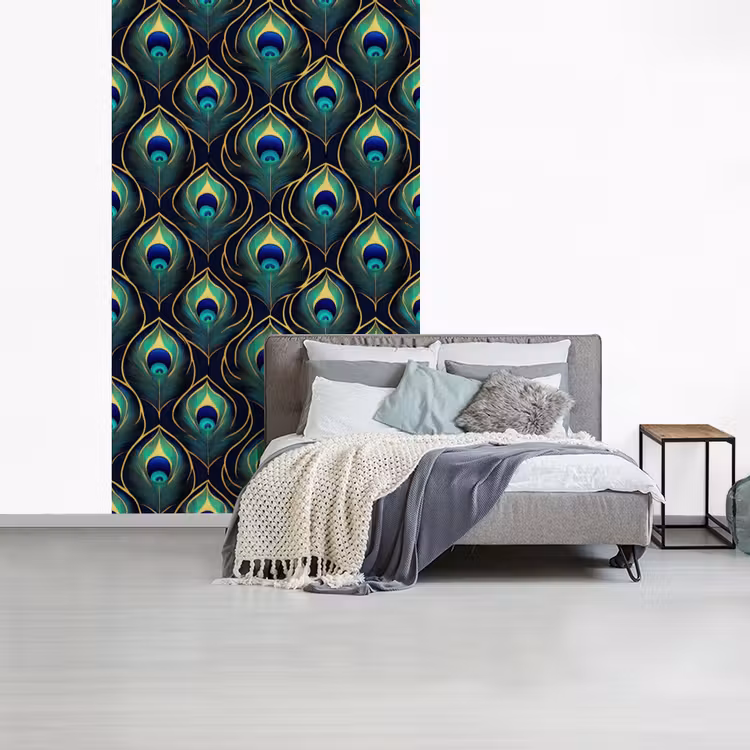 Pauw - Veren - Groen fotobehang vinyl groot 66 -slaapkamer