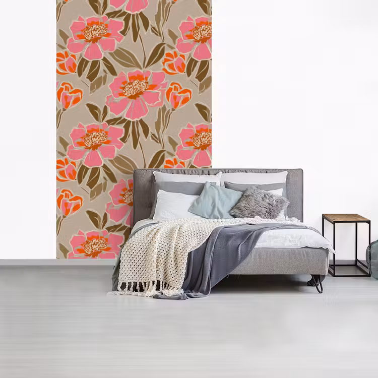 Pioenrozen - Patroon - Roze fotobehang vinyl groot 66 -slaapkamer