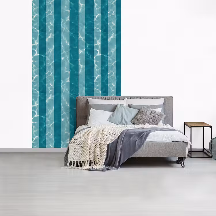 Zwembad - Strepen - Groen fotobehang vinyl groot 66 -slaapkamer