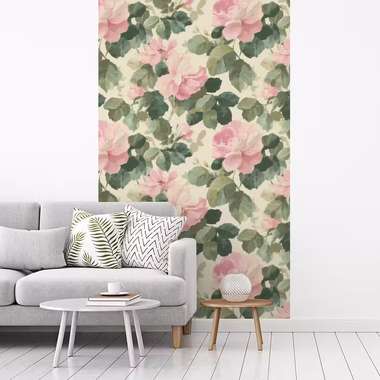 Rozen - Botanisch - Roze fotobehang vinyl groot 66 -woonkamer