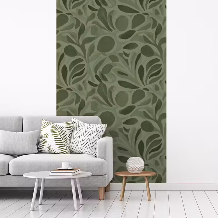 Sereen - Bladeren - Groen fotobehang vinyl groot 66 -woonkamer