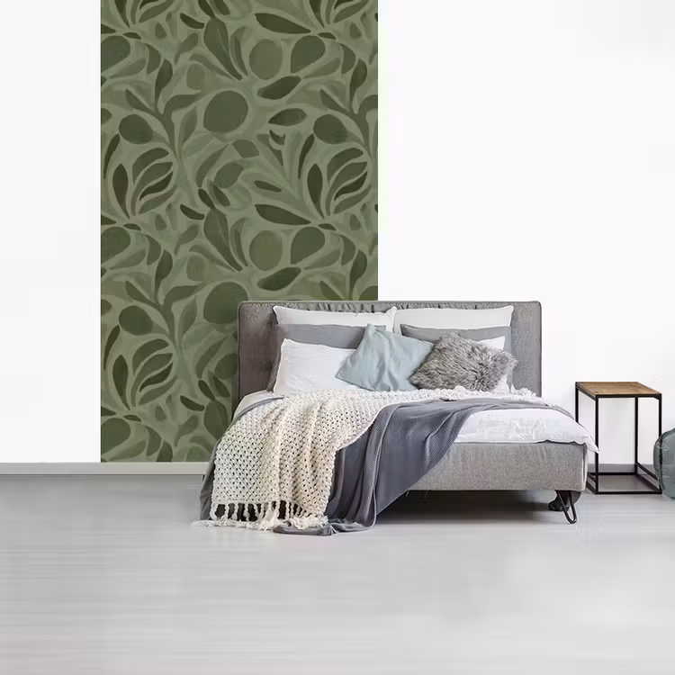 Sereen - Bladeren - Groen fotobehang vinyl groot 66 -slaapkamer