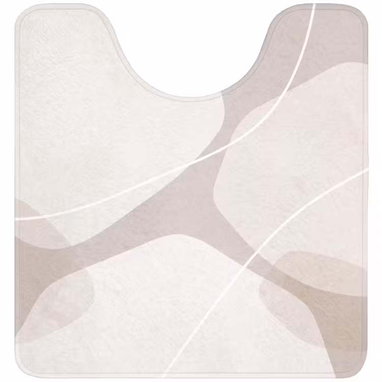 WC Mat - Abstract - Shapes - Beige - Abstract - Vormen - Beige WCmat U-uitsnede middel