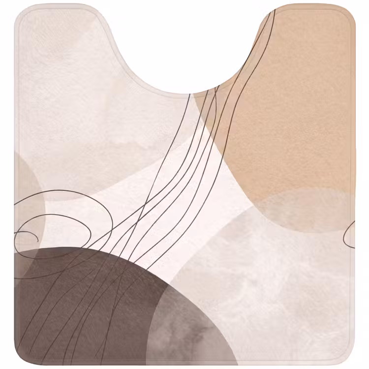 WC Mat - Abstraction - Beige - Modern - Abstractie - Beige - Modern WCmat U-uitsnede middel