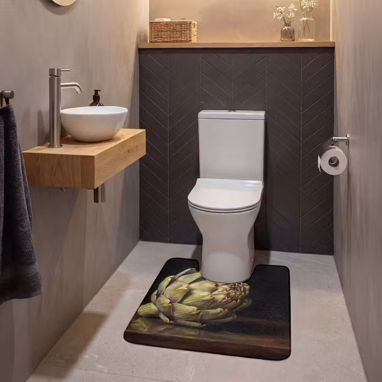 WC Mat - Artichoke - Food - Classic - Artichok - Eten - Klassiek WCmat U-uitsnede middel