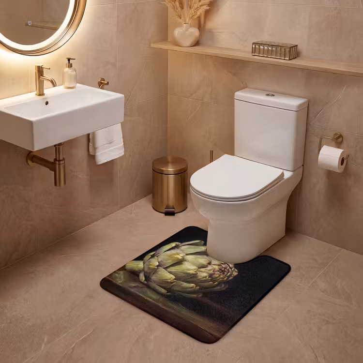WC Mat - Artichoke - Food - Classic - Artichok - Eten - Klassiek WCmat U-uitsnede middel