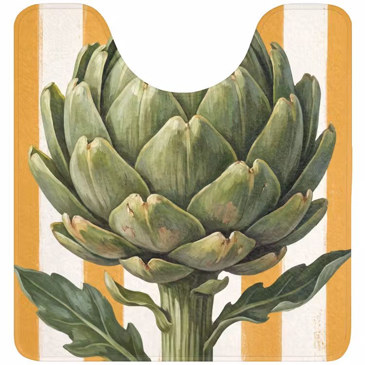 WC Mat - Artichoke - Modern - Vegetable - Artisjok - Modern - Groente WCmat U-uitsnede middel